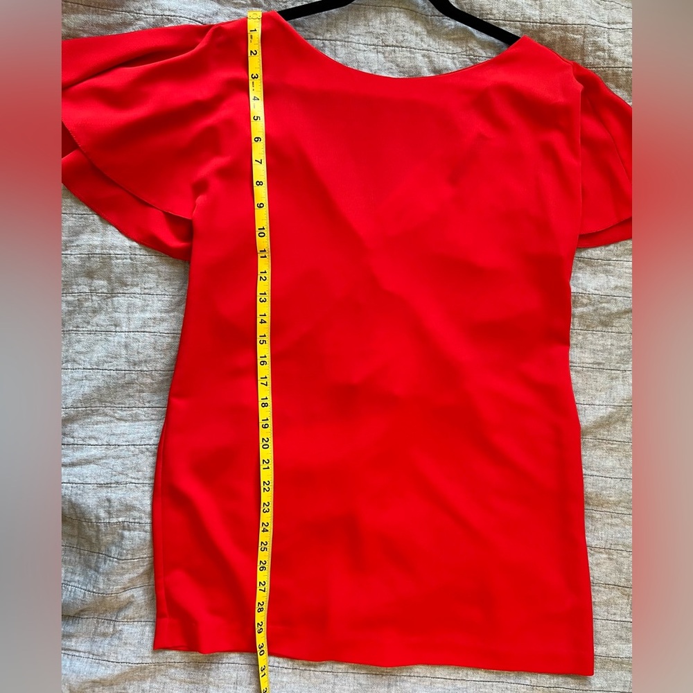 Zara Basic Mini Red Dress Size: Medium - image 7